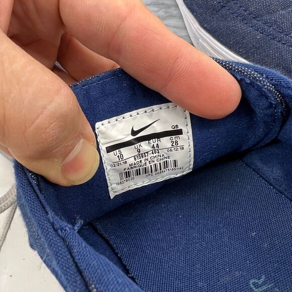 Nike Stefan Janowski Sneakers Mens 10 Blue Denim Canvas Low Top Skater Shoes - Picture 9 of 11